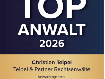 FAZ: RA Christian Teipel als Top-Anwalt 2026 durch das FAZ Institut ausgezeichnet.